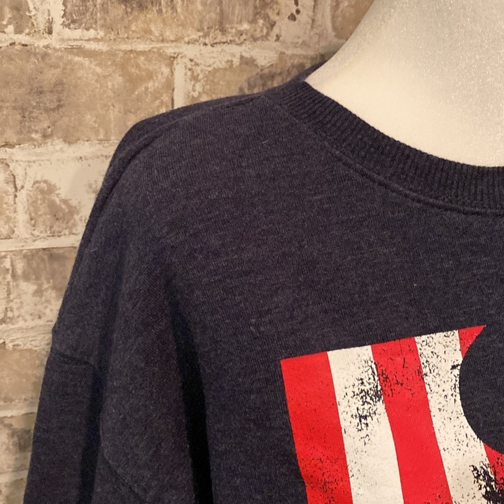 Disney Mickey Mouse sweatshirt. Size XS. Crew neck. Blue with Mickey. Patriotic. - Picture 6 of 14
